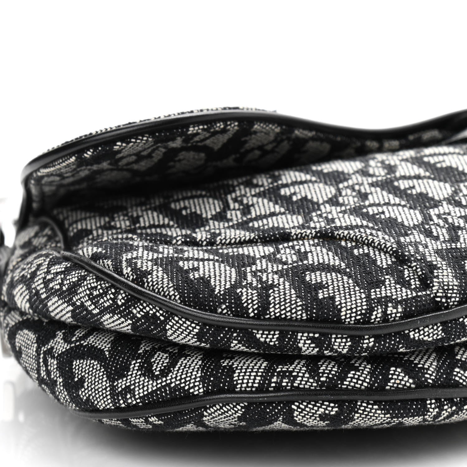 Christian Dior Monogram Saddle Bag Black 9 of 10