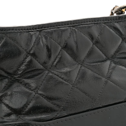 Chanel Aged Calfskin Quilted Small Gabrielle Hobo Black 11 of 11