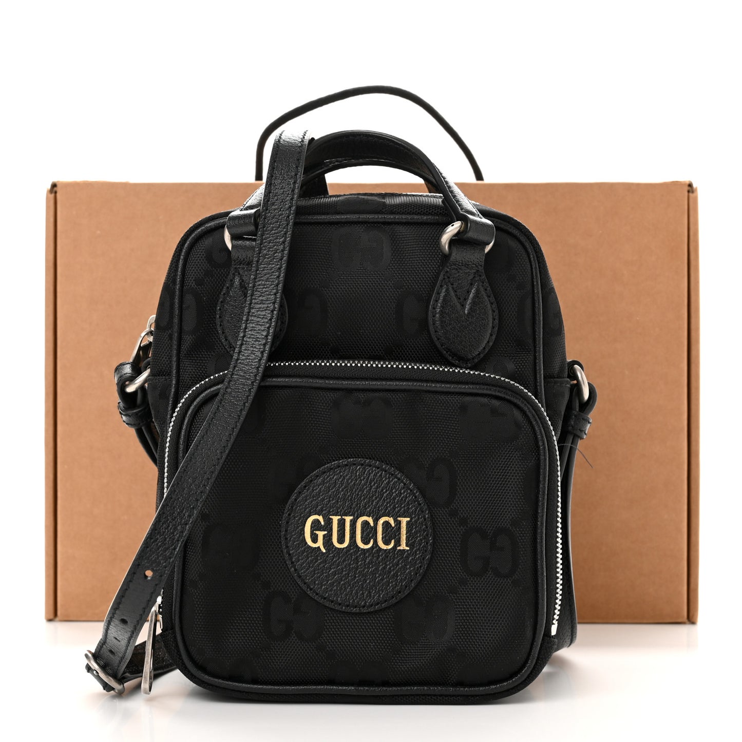 Econyl Nylon Monogram Off The Grid Shoulder Bag Black