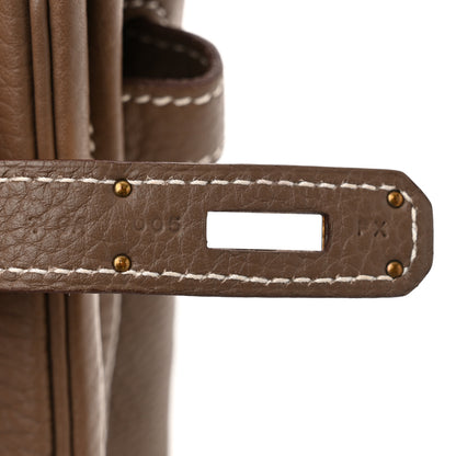 Hermes Taurillon Clemence Birkin 30 Etoupe 7 of 11
