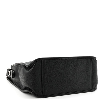 Prada Vitello Daino Soft Hobo Messenger Bag Black 4 of 11