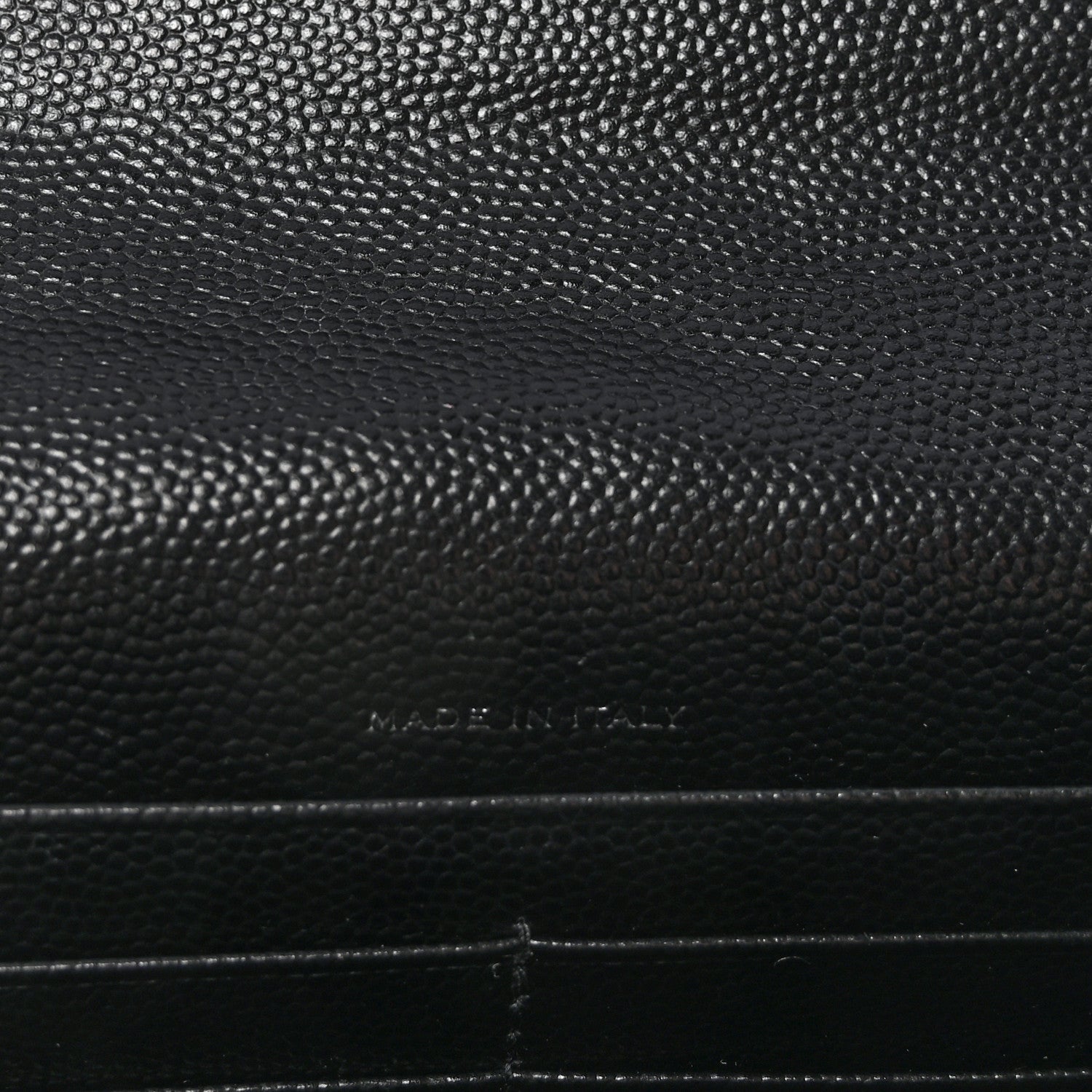 Saint Laurent Grain De Poudre Matelasse Chevron Monogram Envelope Chain Wallet Black 7 of 10