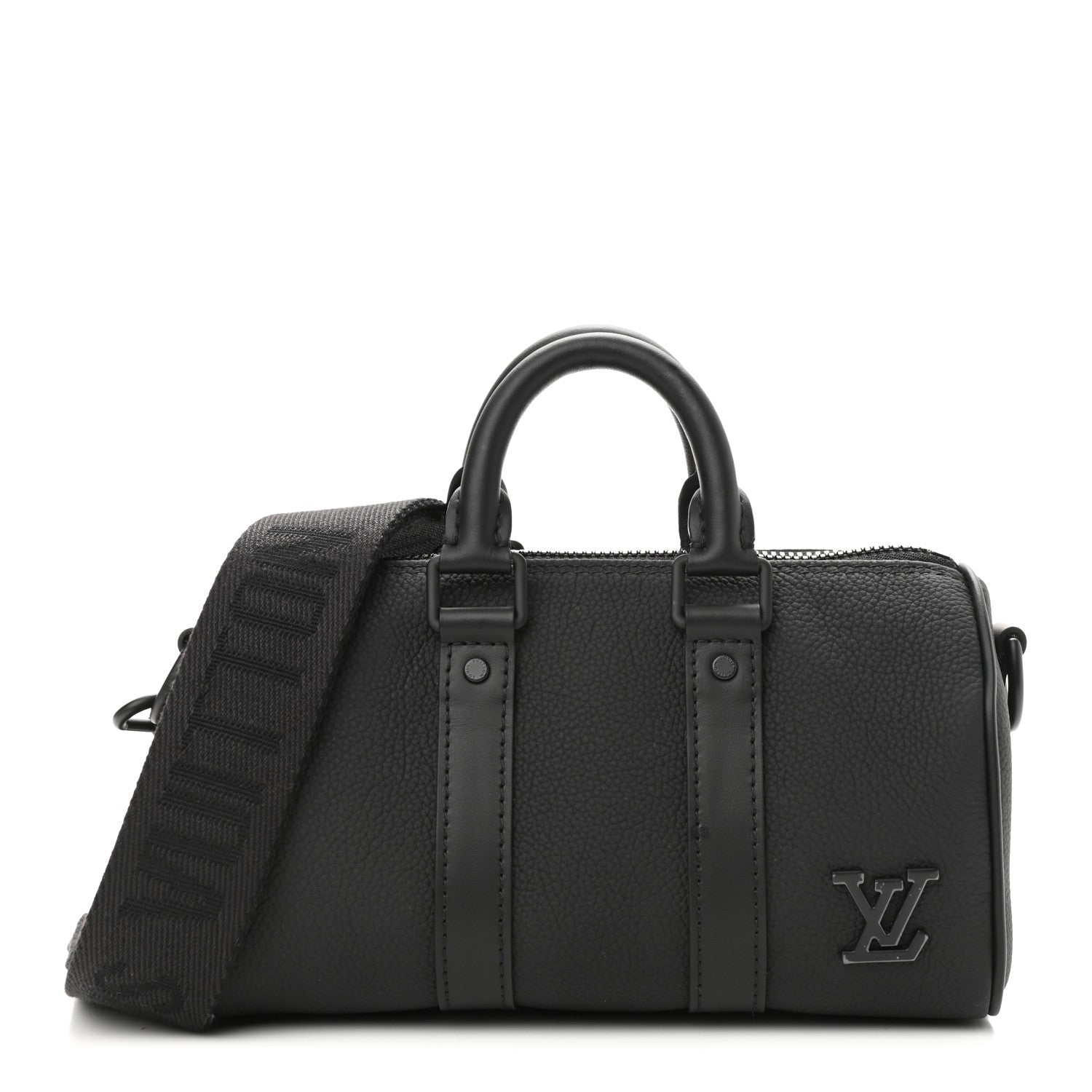 Louis Vuitton Grained Calfskin Aerogram Keepall XS Black 1 of 10