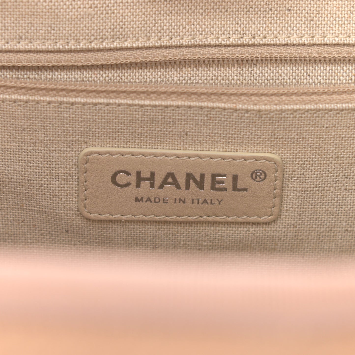 Mixed Fibers Small Deauville Tote Beige