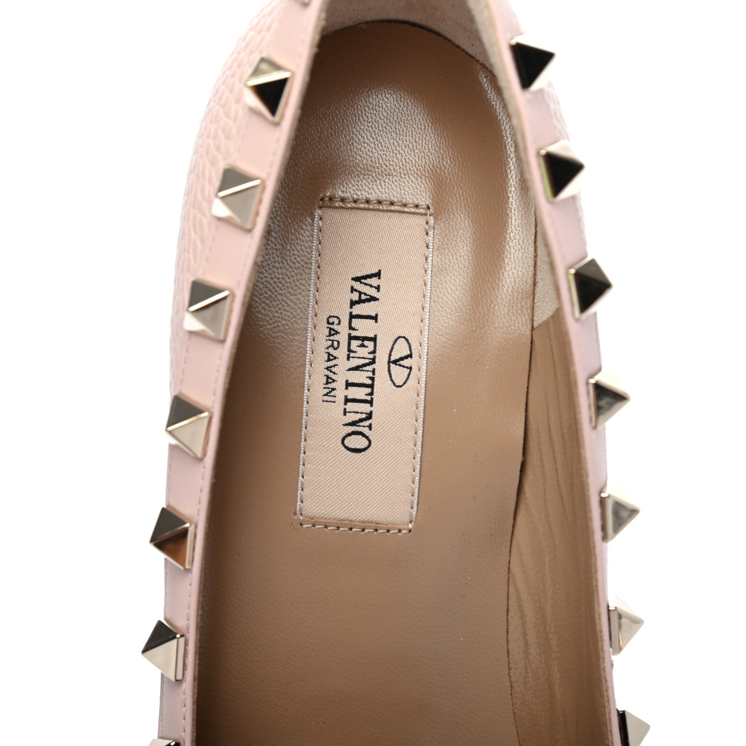 Valentino Garavani Pebbled Calfskin Rockstud 85mm Pumps 35.5 Rose Quartz 7 of 7
