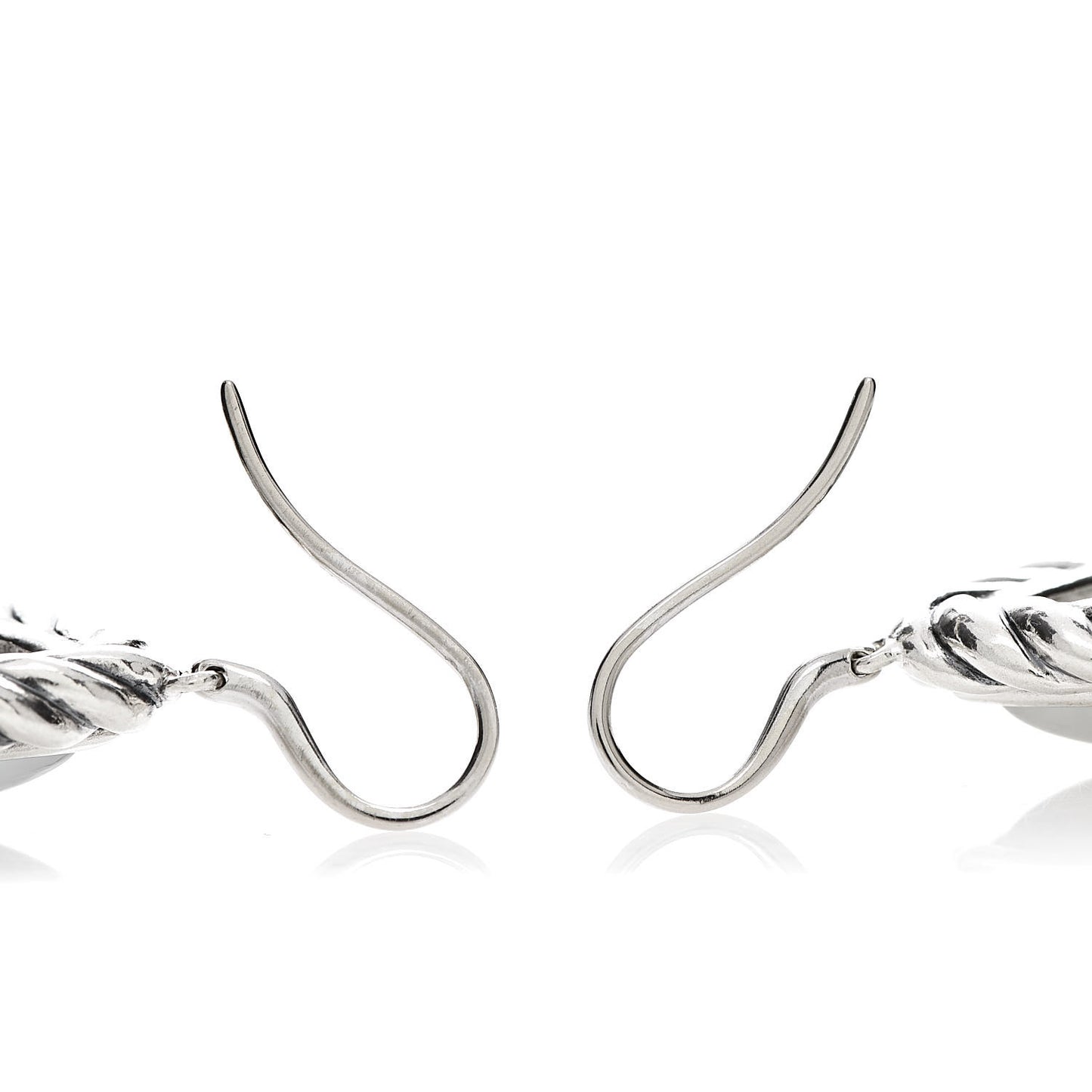 Sterling Silver Moon Quartz Cable Drop Earrings