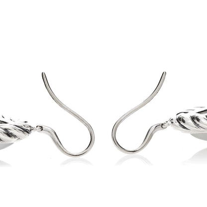 David Yurman Sterling Silver Moon Quartz Cable Drop Earrings 3 of 4