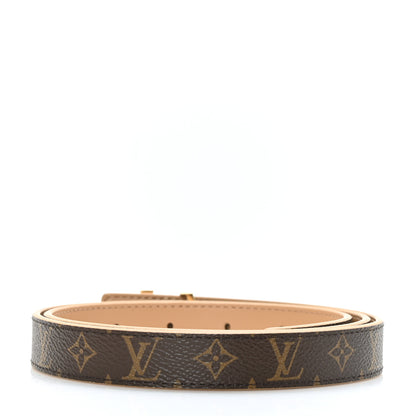 Louis Vuitton Calfskin Monogram 20mm LV Iconic Reversible Belt 85 34 Arizona Beige 2 of 5