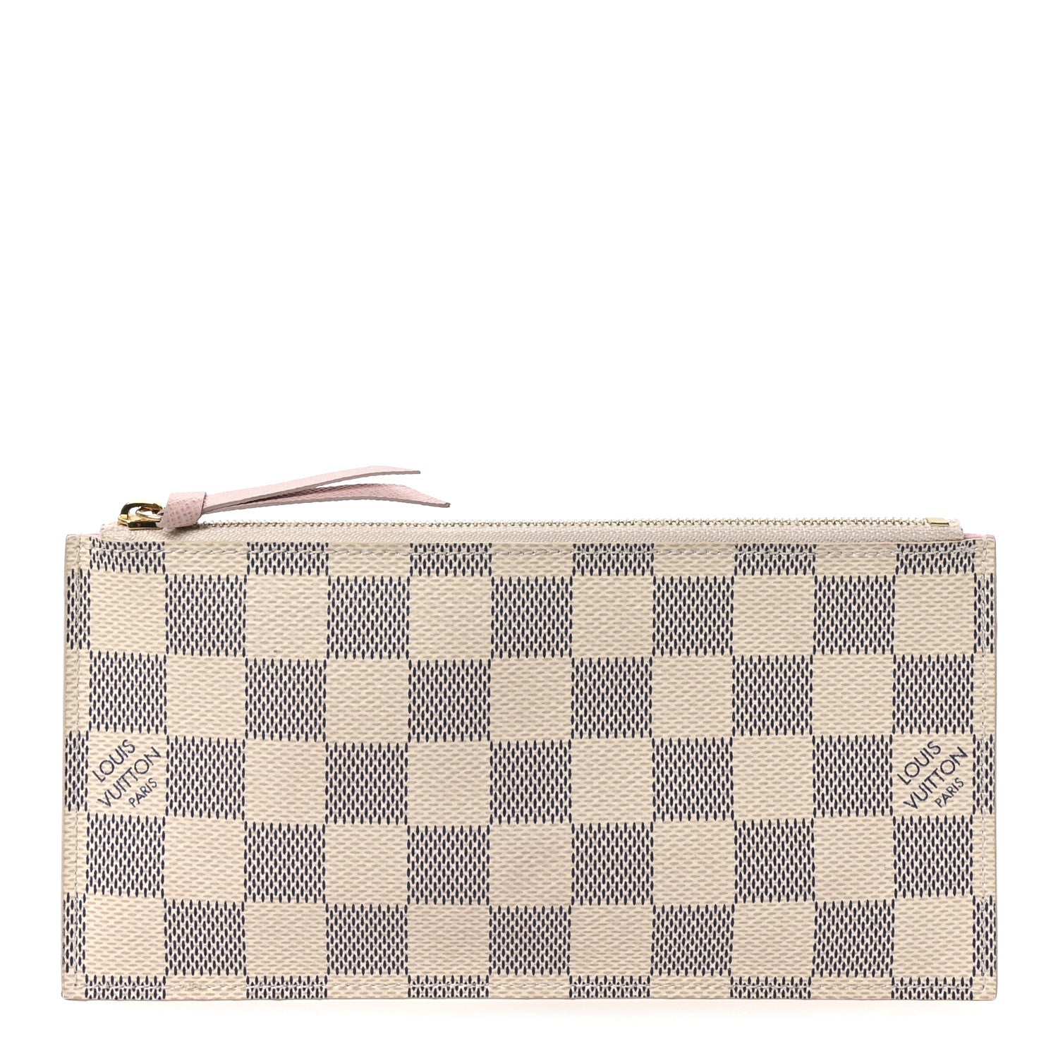 Louis Vuitton Damier Azur Felicie Chain Wallet Zippered Insert Rose Ballerine 1 of 6