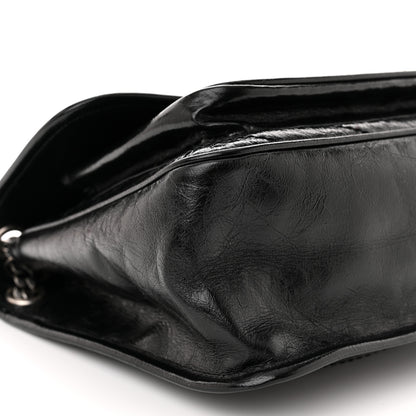 Saint Laurent SAINT LAURENT Crinkled Calfskin Matelasse Monogram Medium Niki Chain Satchel Black 8 of 9