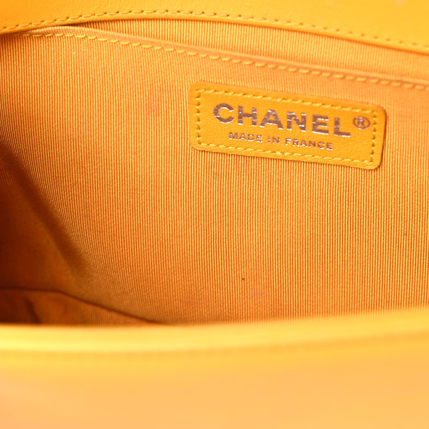 Chanel Lambskin Quilted Medium Boy Flap Yellow 12 of 27