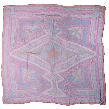 Hermes Silk Mousseline Ors Blues d'Afrique 140 Shawl 3 of 6