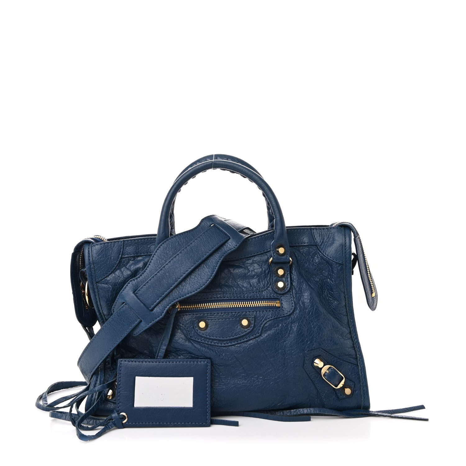 Balenciaga Agneau Classic Gold Hardware S City Bleu Profond 3 of 11