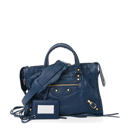 Balenciaga Agneau Classic Gold Hardware S City Bleu Profond 3 of 11