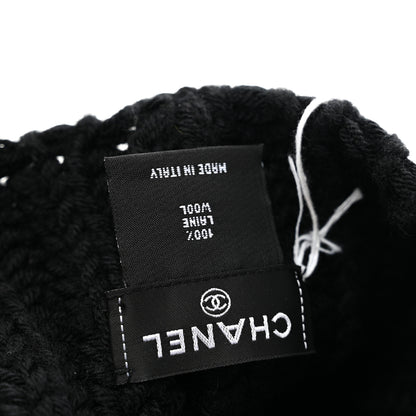 Chanel Wool CC Beanie Hat Black 4 of 4