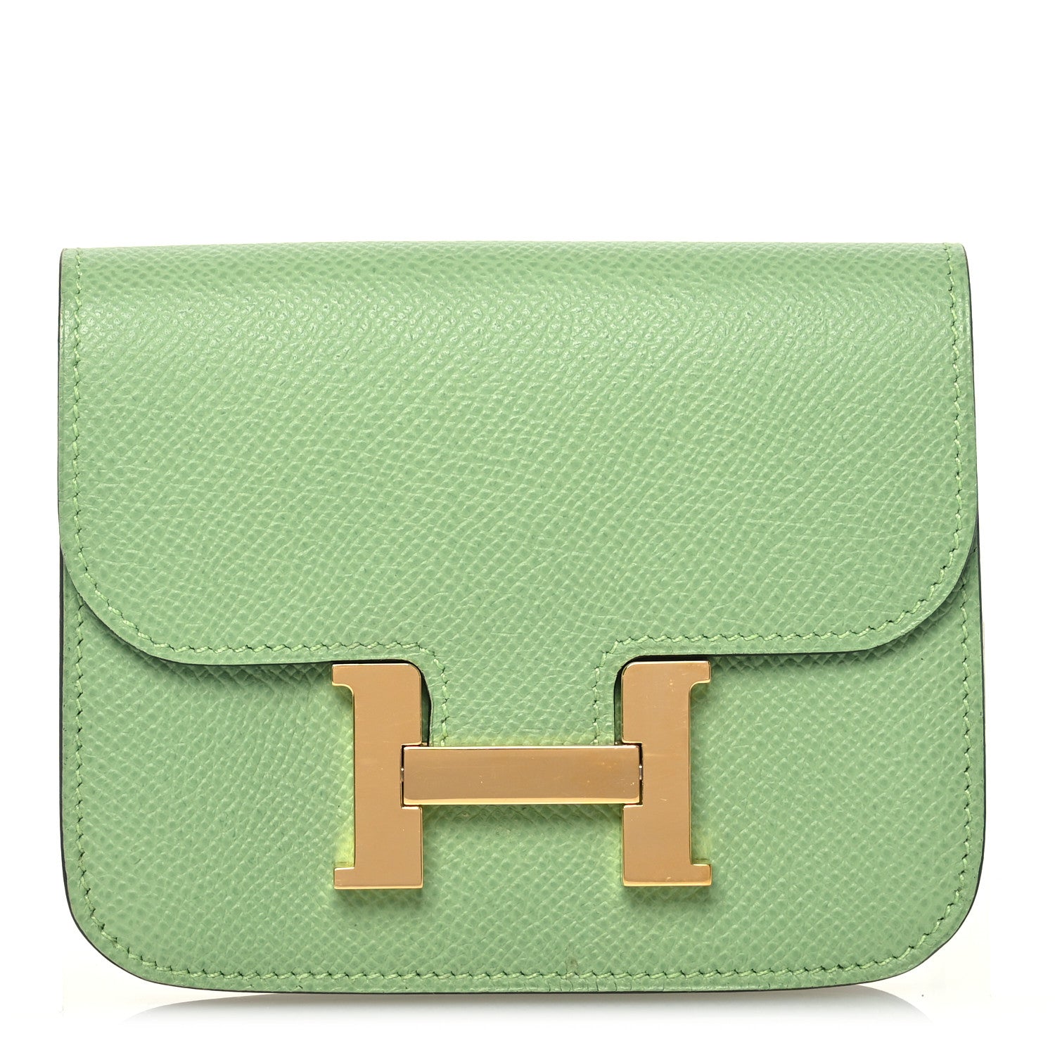 Hermes Epsom Constance Slim Wallet Vert Criquet 1 of 10