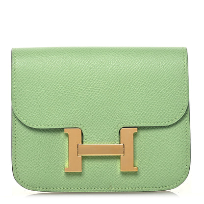 Hermes Epsom Constance Slim Wallet Vert Criquet 1 of 10