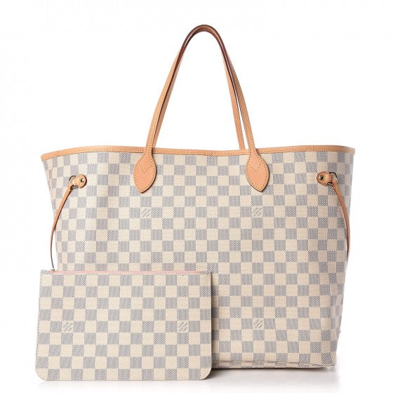 Louis Vuitton Damier Azur Neo Neverfull GM Rose Ballerine 1 of 10