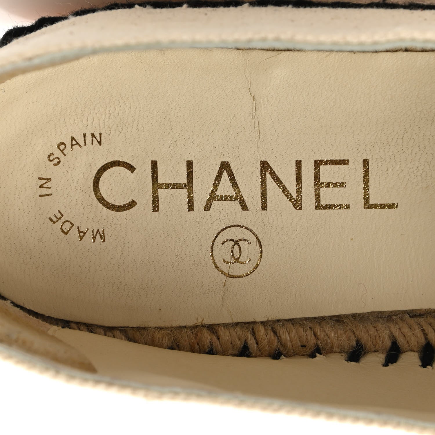 Chanel Fabric Biarritz CC Espadrilles 39 Beige Black 8 of 9
