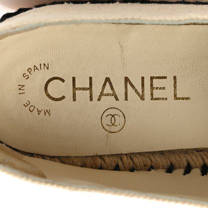 Chanel Fabric Biarritz CC Espadrilles 39 Beige Black 8 of 9