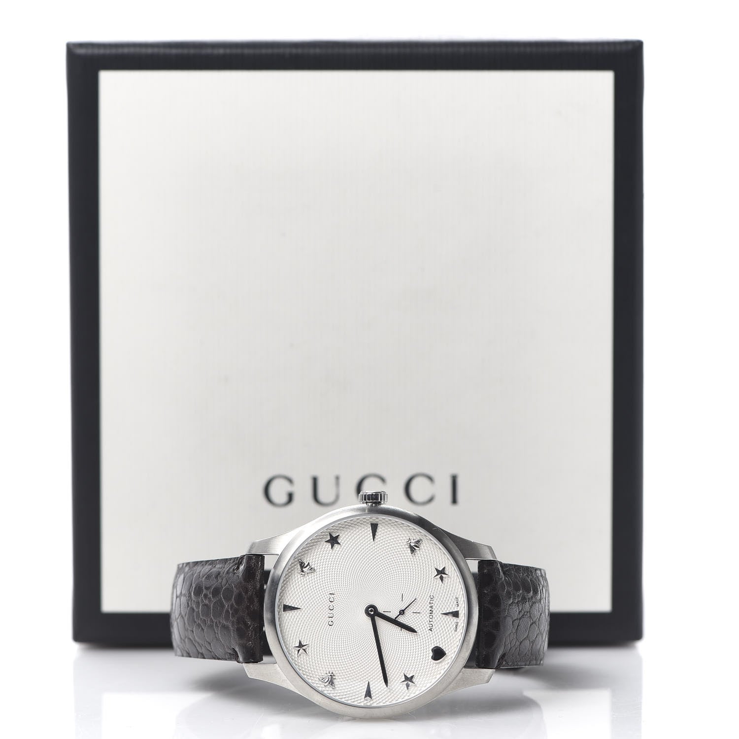 Gucci Stainless Steel Alligator 40mm G-Timeless Charm Automatic Watch 7 of 7