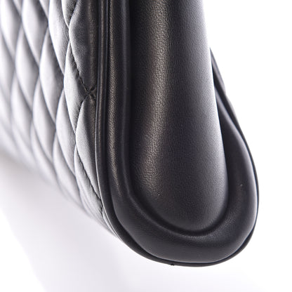Chanel Lambskin Quilted Fold Up Again Clutch Black 12 of 18
