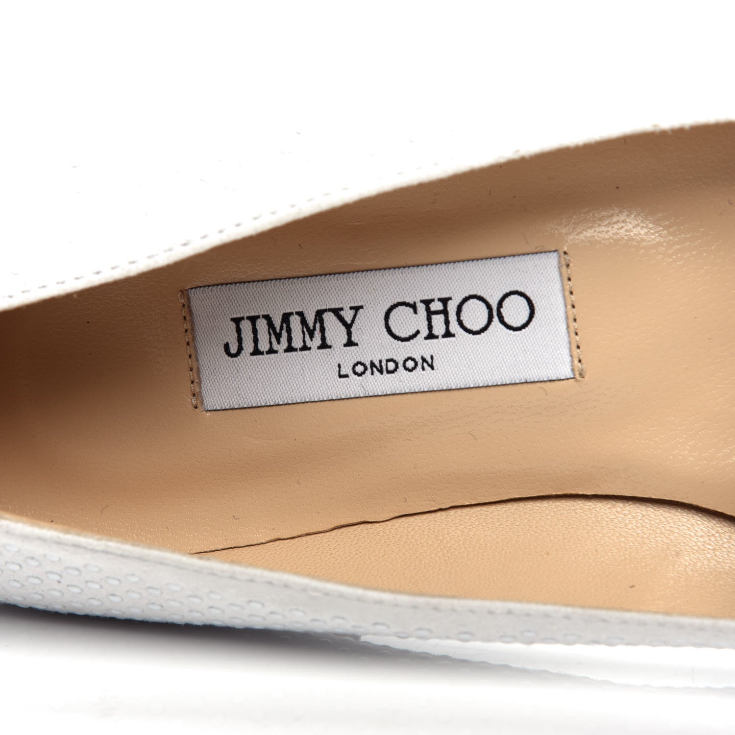 Jimmy Choo Shiny Calfskin Ministud Gala Bow Flats 40 White 8 of 9