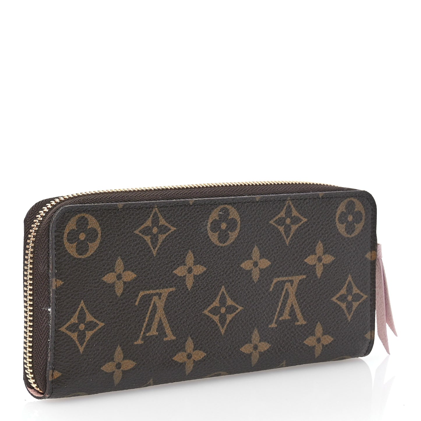 Monogram Clemence Wallet Rose Ballerine