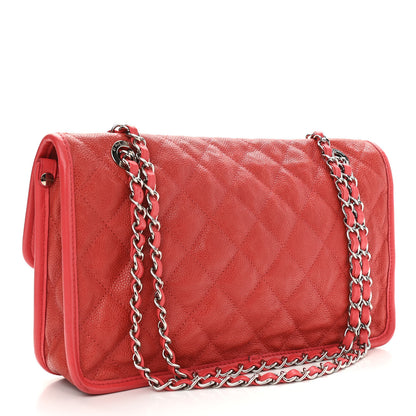 Chanel Caviar Quilted Medium French Riviera Flap Red 3 of 11