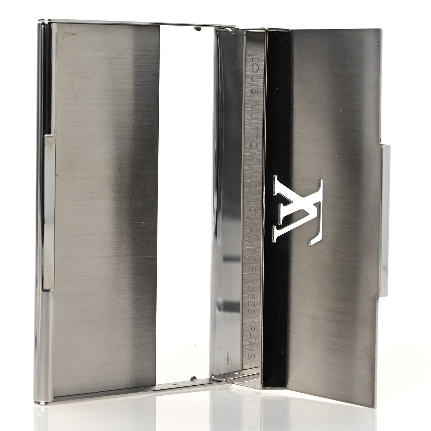 Metal Champs Elysees Card Holder Silver