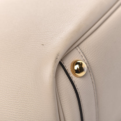 Burberry Grainy Calfskin Medium Honeybrook Tote Limestone 10 of 11