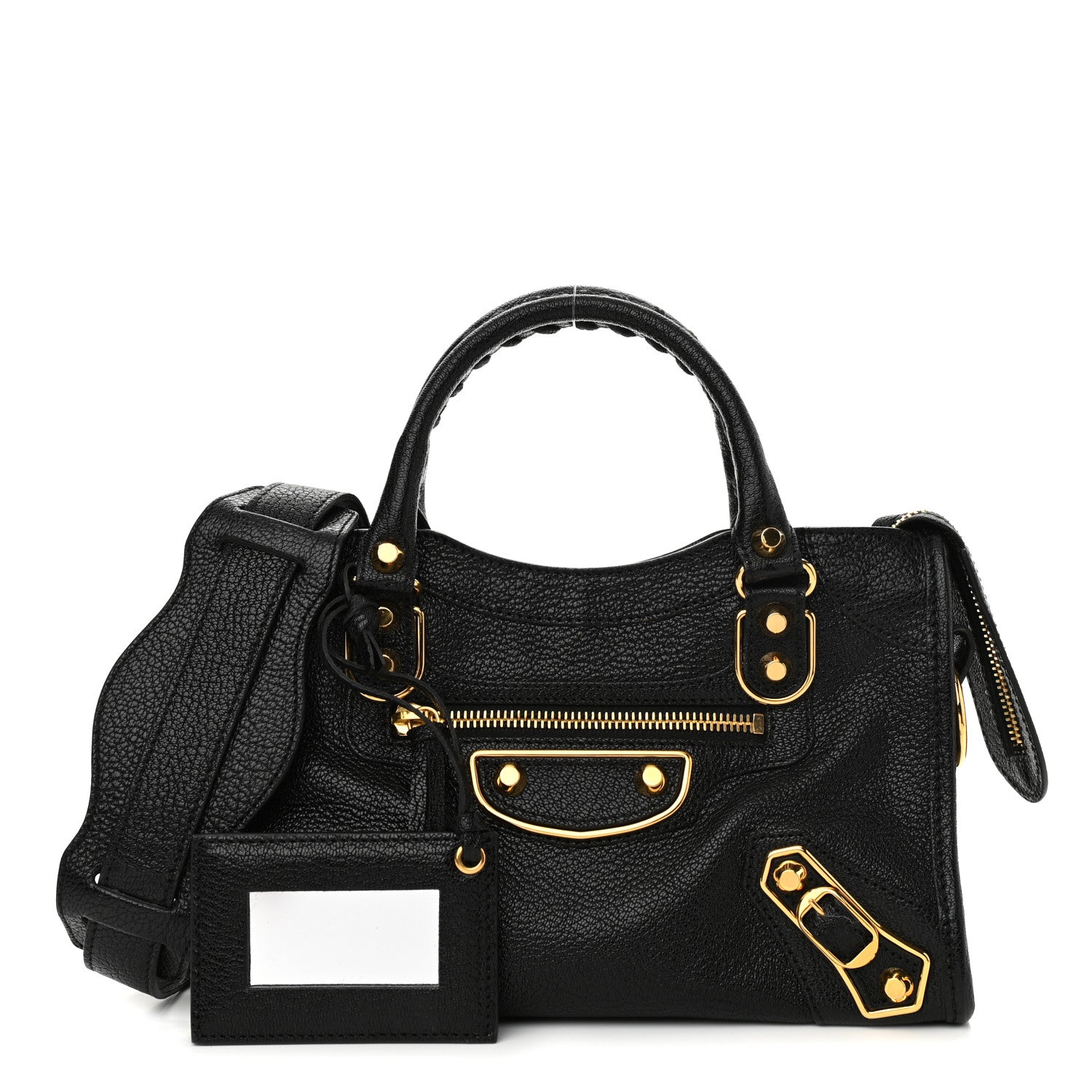 Balenciaga Chevre Gold Metallic Edge Hardware Mini City Black 1 of 11