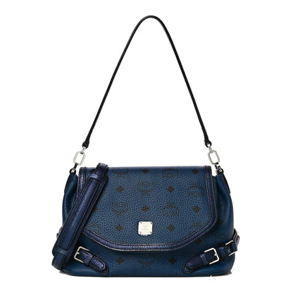 MCM Visetos Crossbody Flap Messenger Blue 1 of 13