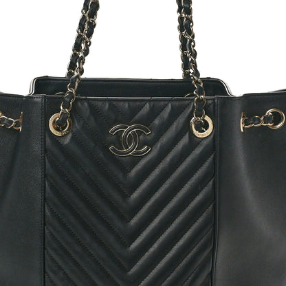 Chanel Calfskin Quilted Large Daily Shopping Bag Black 8 of 12