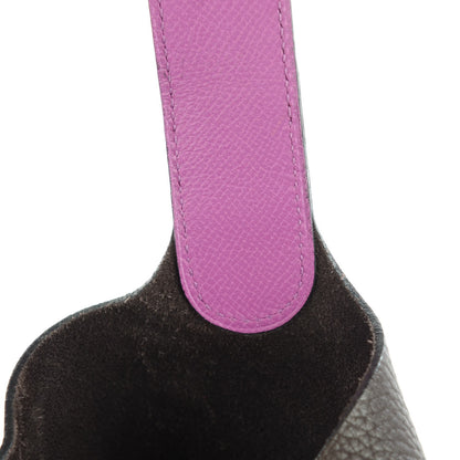 Hermes Taurillon Clemence Epsom Eclat Picotin GM Ebene Cyclamen 14 of 14