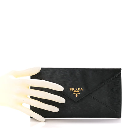 Prada Vitello Move Envelope Wallet Black 2 of 11