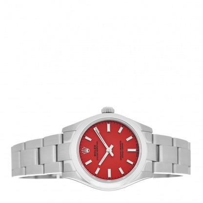 Rolex Stainless Steel 31mm Oyster Perpetual Watch Coral Red 277200 2 of 5