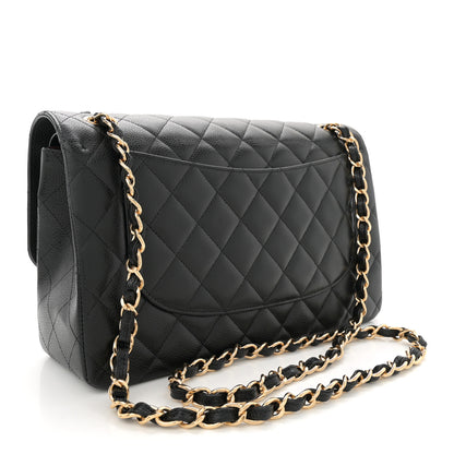 Chanel Caviar Quilted Jumbo Double Flap Black 3 of 11