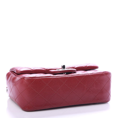 Chanel Caviar Quilted Mini Rectangular Flap Dark Red 3 of 9