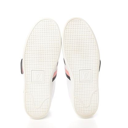 Louis Vuitton Calfskin Monogram Striped Frontrow Sneakers 39 White 5 of 11