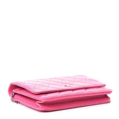 Chanel Caviar Quilted Wallet on Chain WOC Pink 4 of 13