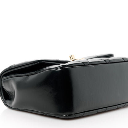 Chanel Shiny Lambskin Quilted Mini Coco Trip Flap Bag Black 9 of 11