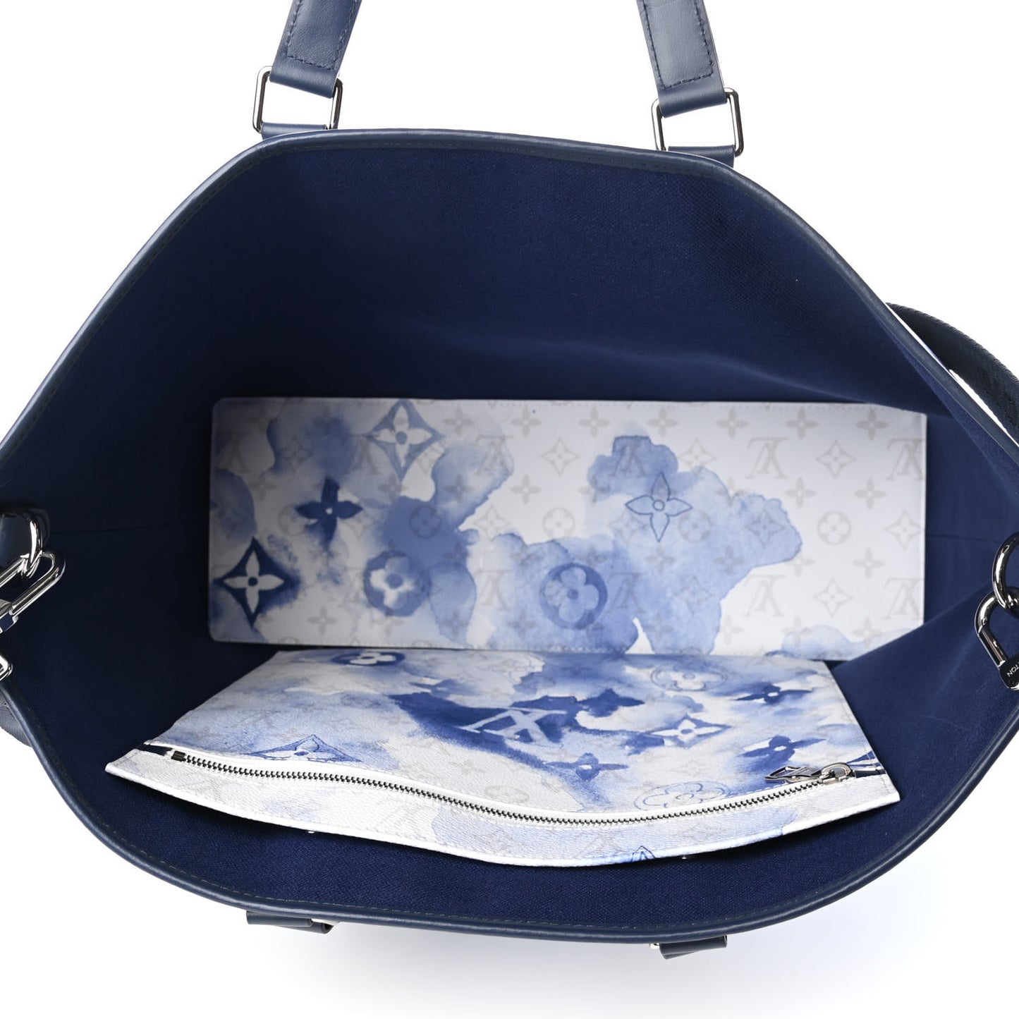 Monogram Watercolor New Tote GM Blue