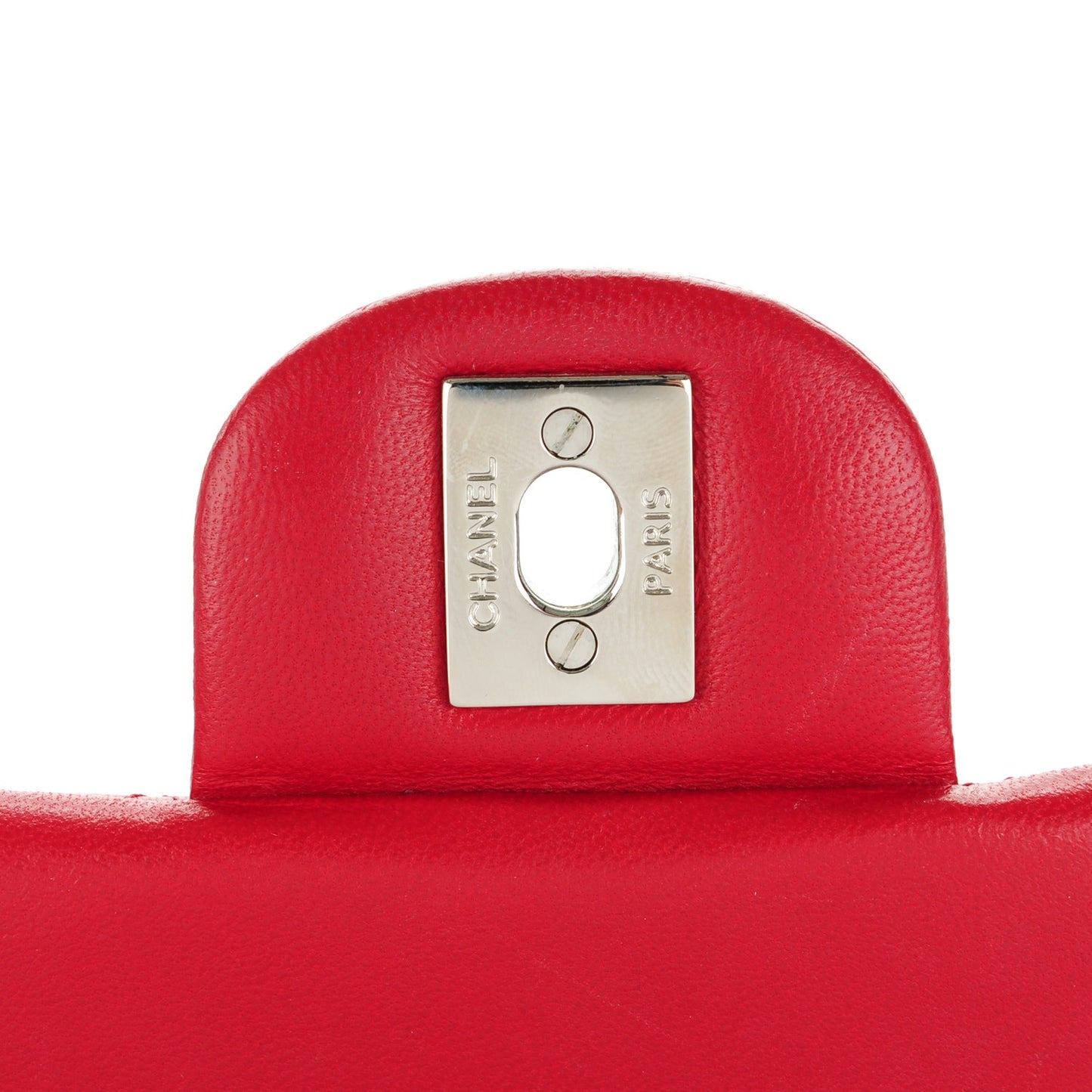 Lambskin Quilted Mini Square Flap Red