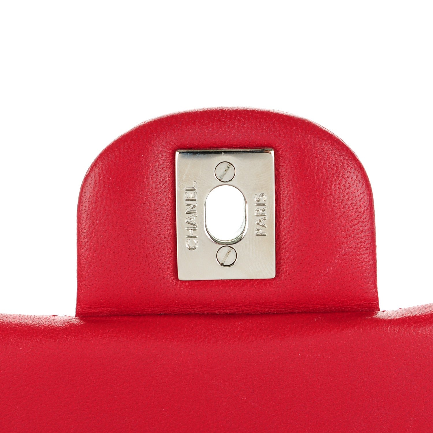 Chanel Lambskin Quilted Mini Square Flap Red 6 of 9