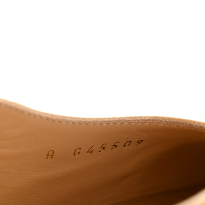 Chanel Goatskin Grosgrain Cap Toe CC Slingback Pumps 38.5 Beige Black 9 of 9