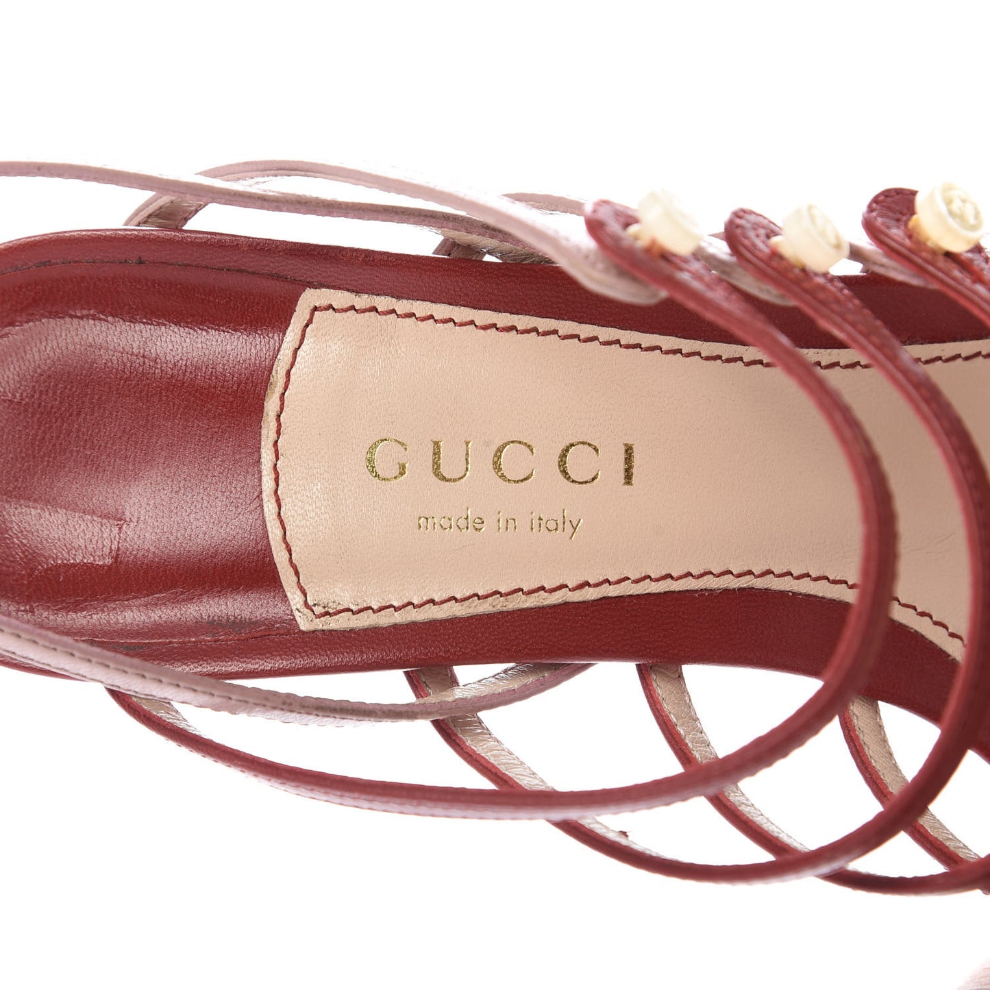 Malaga Kid Aneta Ladder-Strap 95mm Sandals 37.5 Carmine Rose