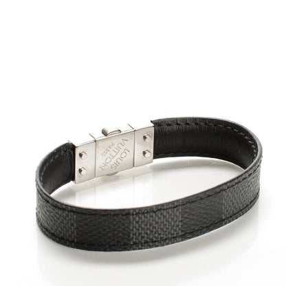 Louis Vuitton Damier Graphite Check It Reversible Bracelet 19 3 of 7