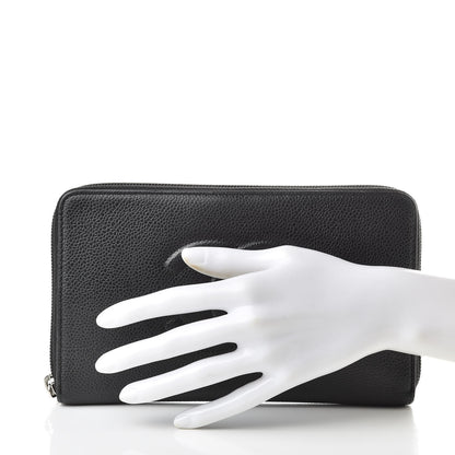 Chanel Caviar Large Timeless CC Zip Around Organizer Wallet Black 2 of 13