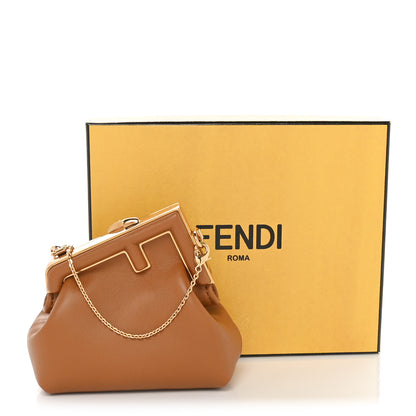 Fendi Shiny Nappa Nano Fendi First Bag Charm Caramello 11 of 11